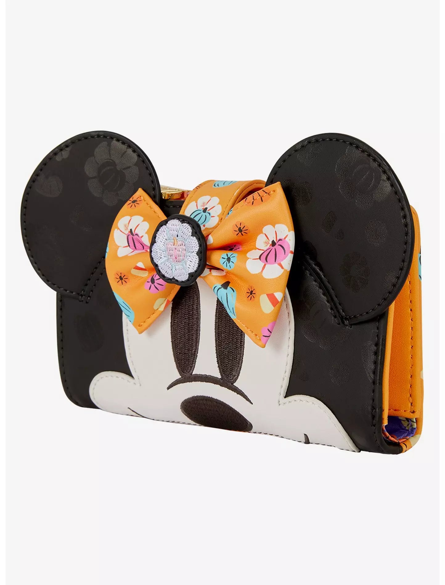 Cartera Loungefly Disney Minnie Mouse con calabaza y moño floral