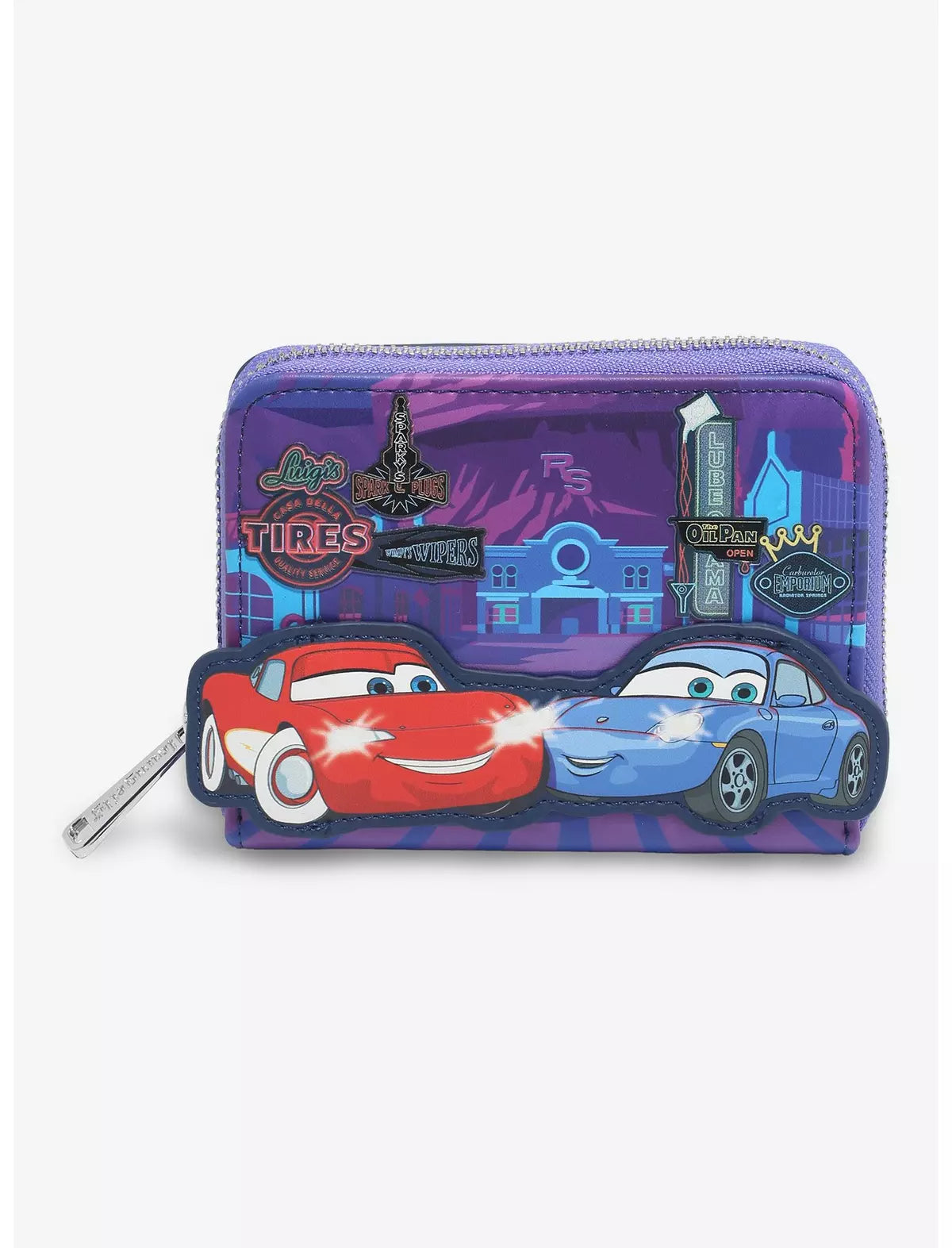 Cars Lightning McQueen & Sally Nighttime Cartera Brilla Obscuridad