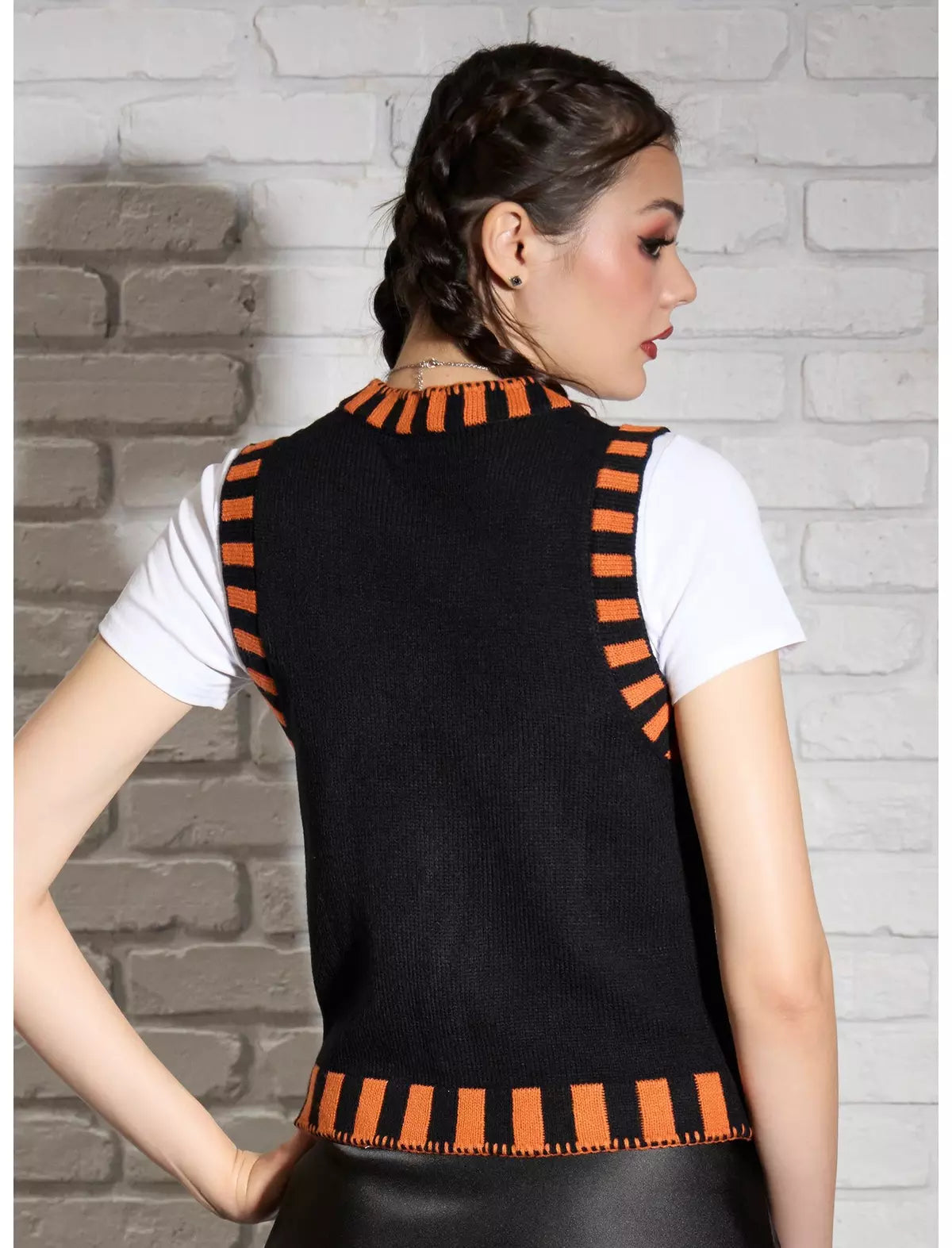 Disney Mickey Mouse & Minnie Mouse Pumpkin Girls Sweater Vest Calabaza