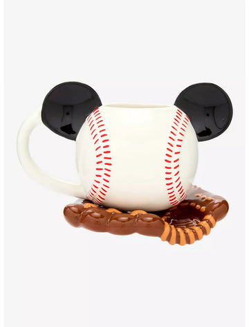 Mickey Mouse Taza Pelota Baseball Con Plato