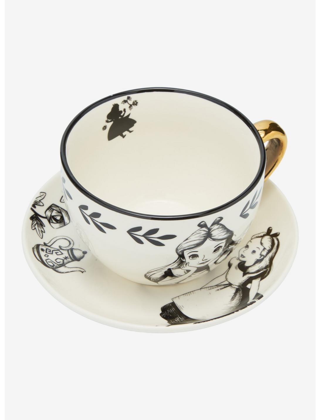 Taza de Té y Platillo Floral- Alicia en el País de las Maravillas