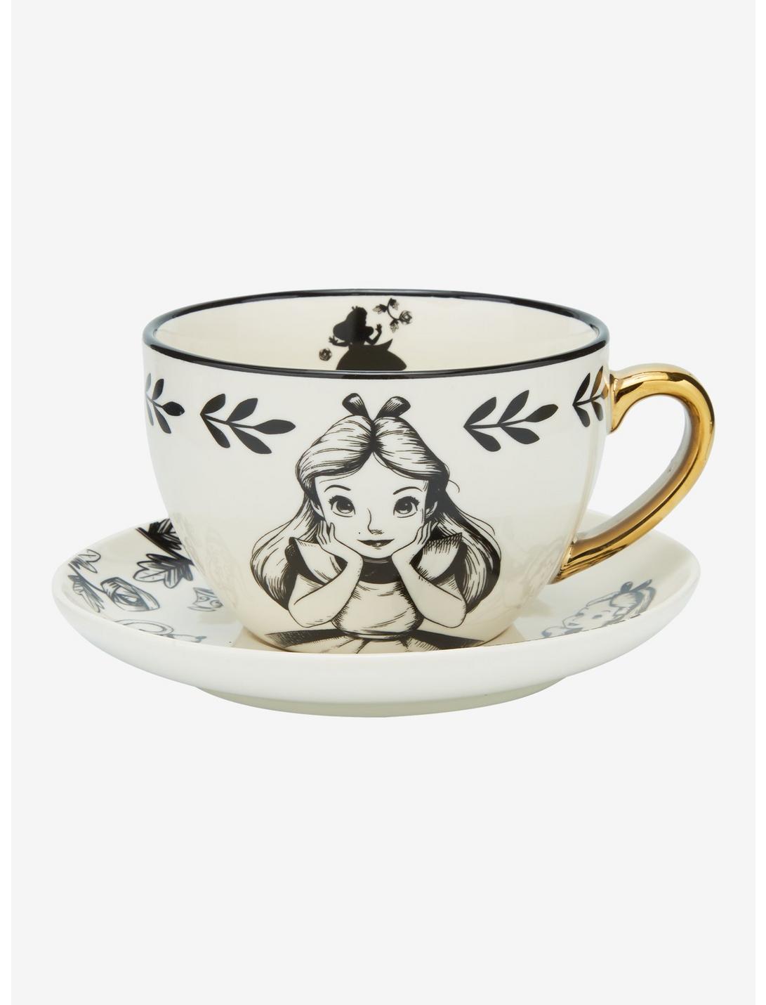 Taza de Té y Platillo Floral- Alicia en el País de las Maravillas
