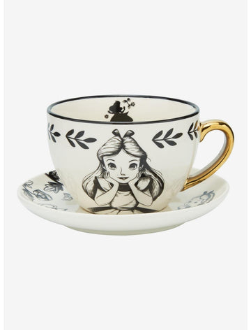 Taza de Té y Platillo Floral- Alicia en el País de las Maravillas