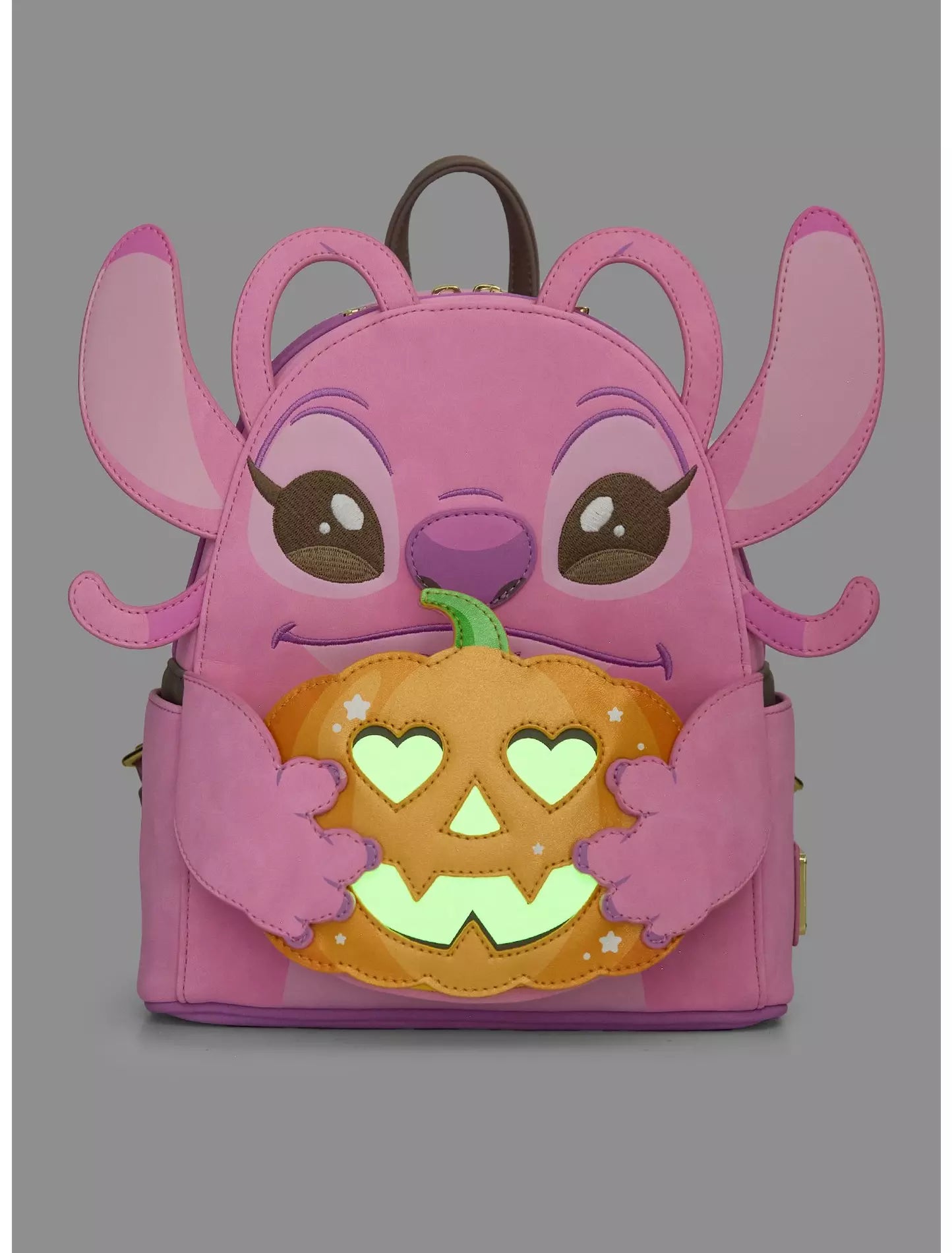 Mini mochila Lilo & Stitch Angel con calabaza que brilla en la oscuridad Disney Loungefly
