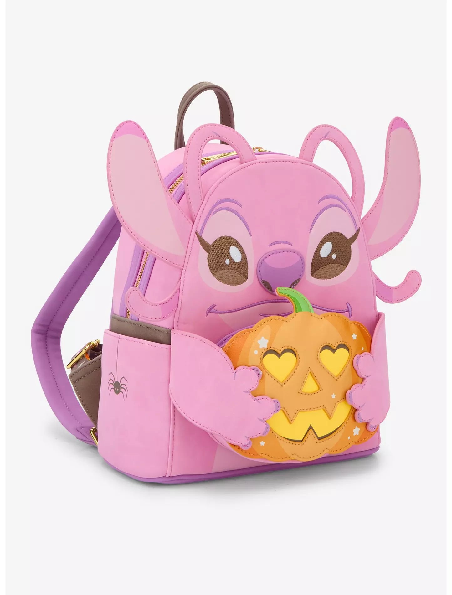 Mini mochila Lilo & Stitch Angel con calabaza que brilla en la oscuridad Disney Loungefly