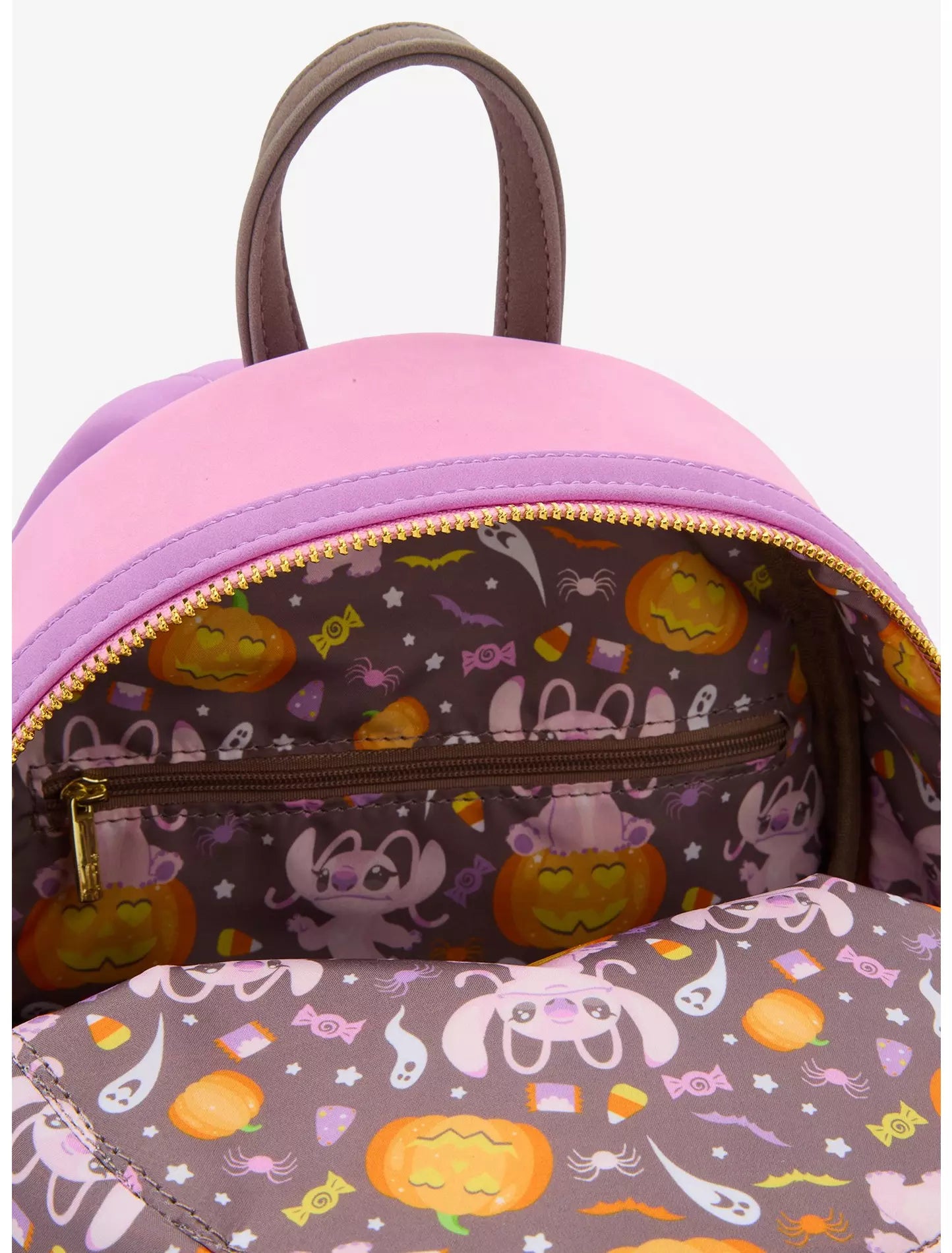 Mini mochila Lilo & Stitch Angel con calabaza que brilla en la oscuridad Disney Loungefly