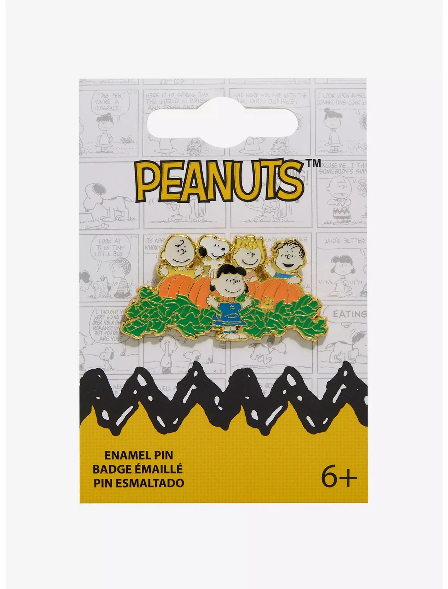 Pin Loungefly Charlie Brown Snoopy Peanuts Escena en el Huerto de Calabazas