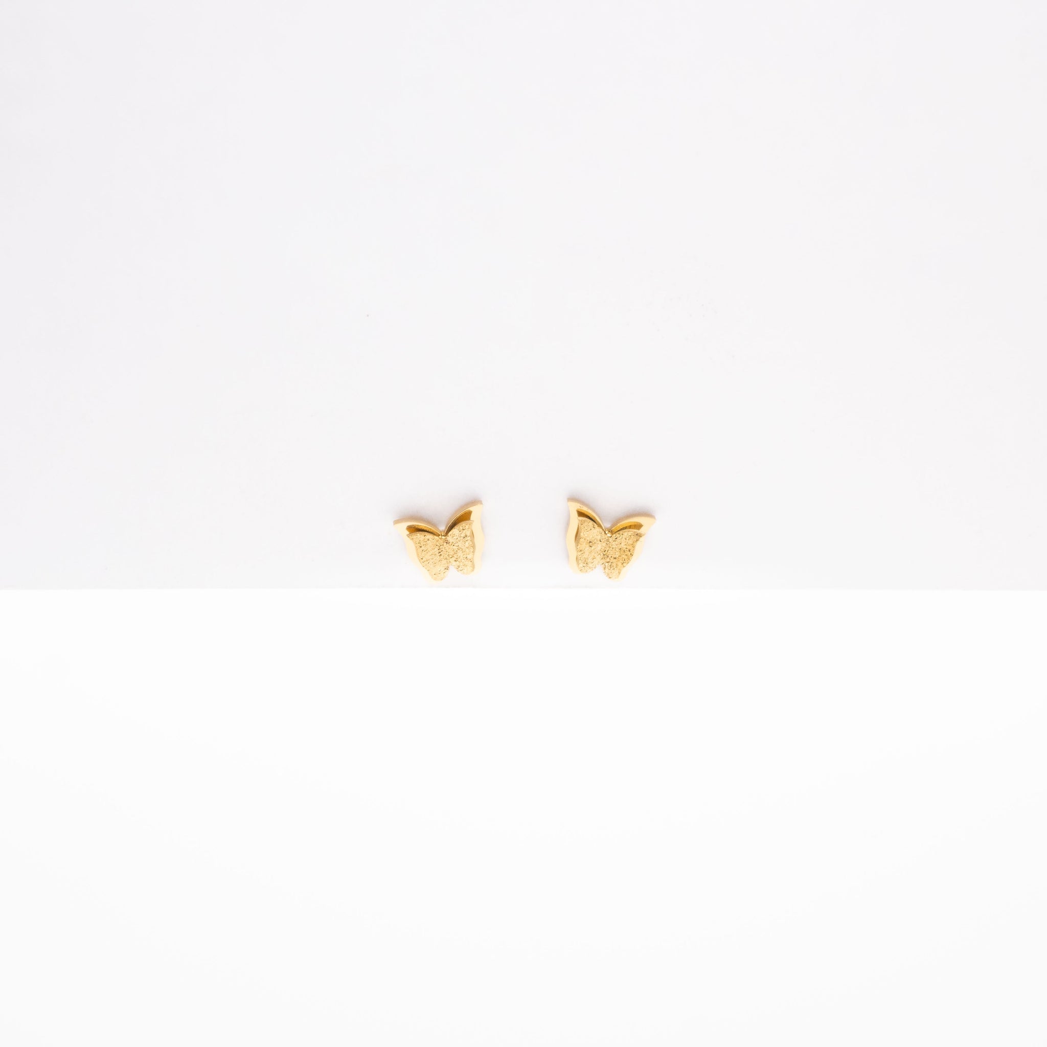 Aretes De Mariposa Brillante Amarillo