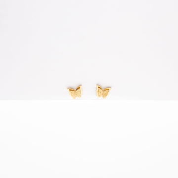 Aretes De Mariposa Brillante Amarillo