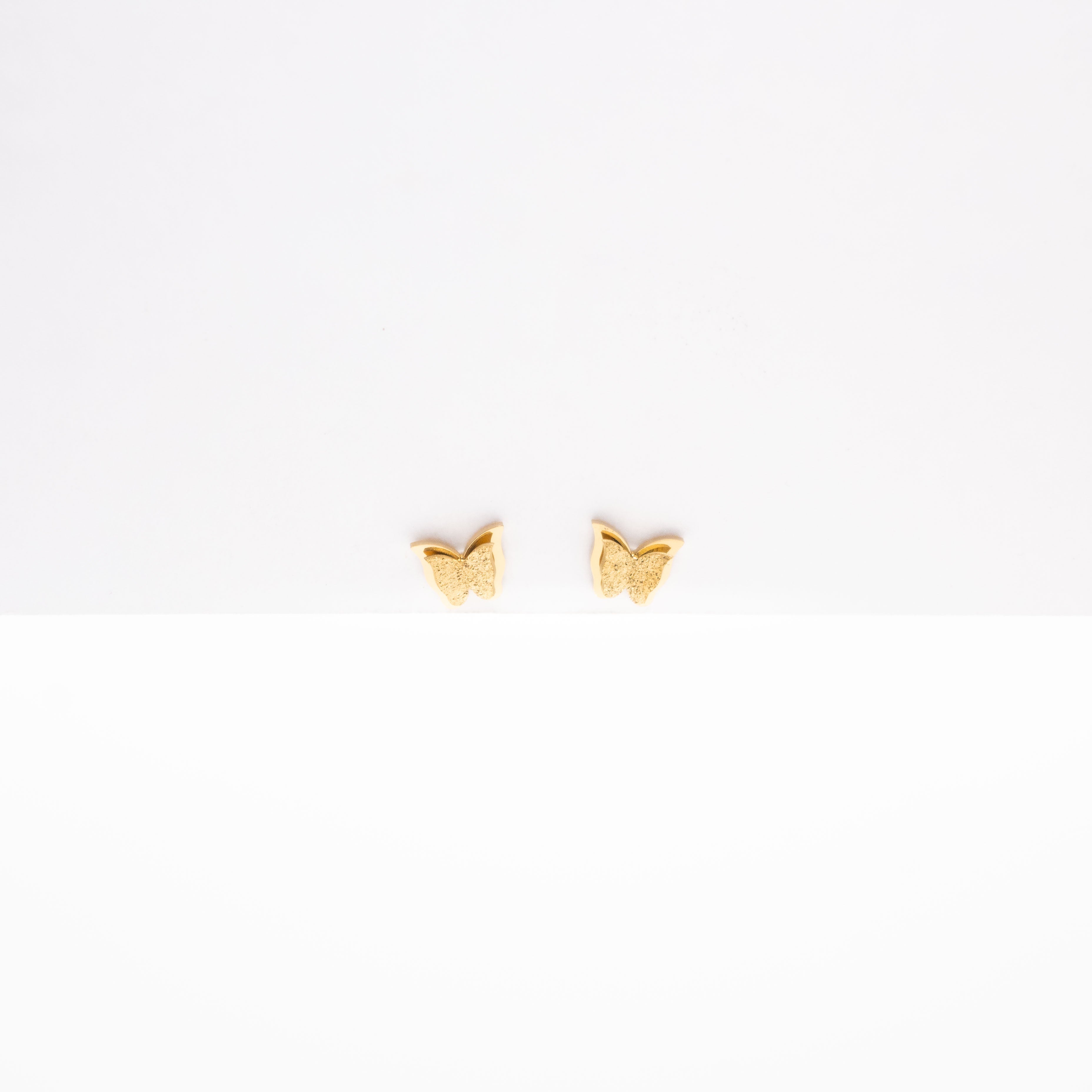 Aretes De Mariposa Brillante Amarillo