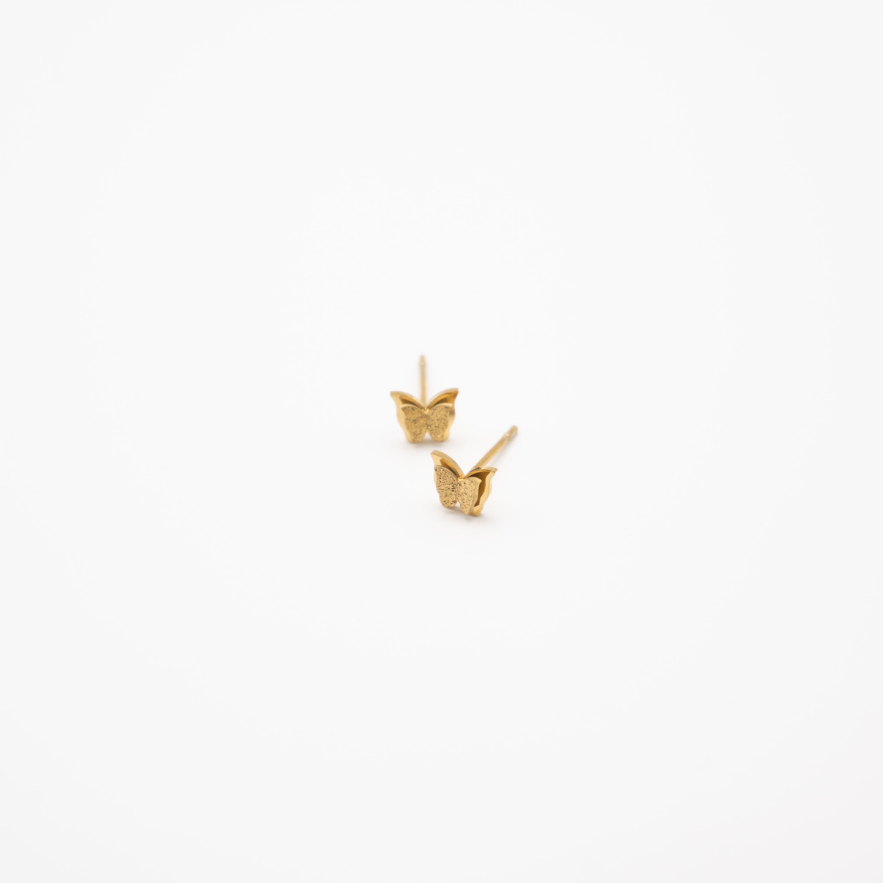 Aretes De Mariposa Brillante Amarillo
