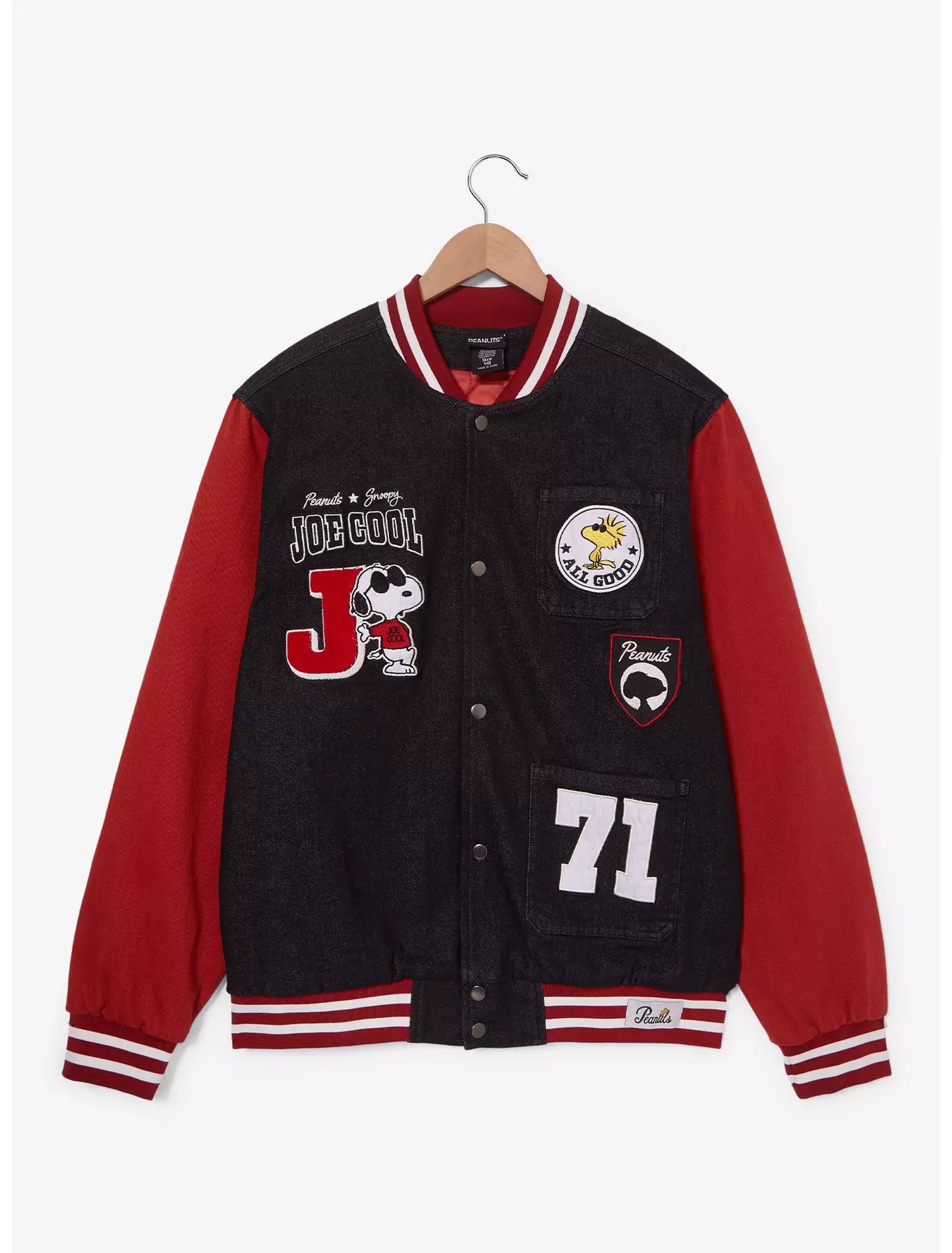 Chamarra Versity Peanuts Snoopy Joe Cool Parches