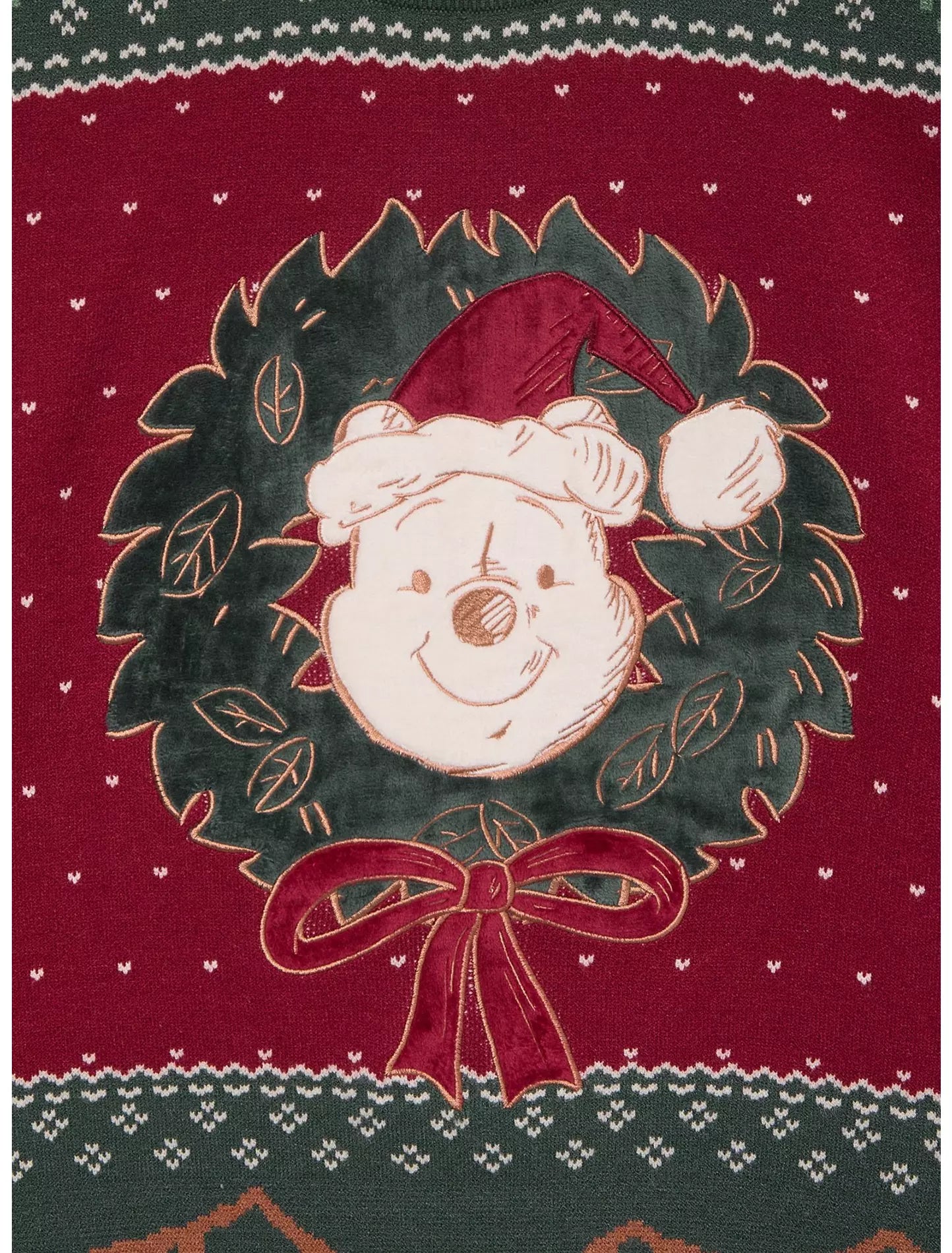 Suéter Navideño Disney Winnie the Pooh Guirnalda Ugly Sweater