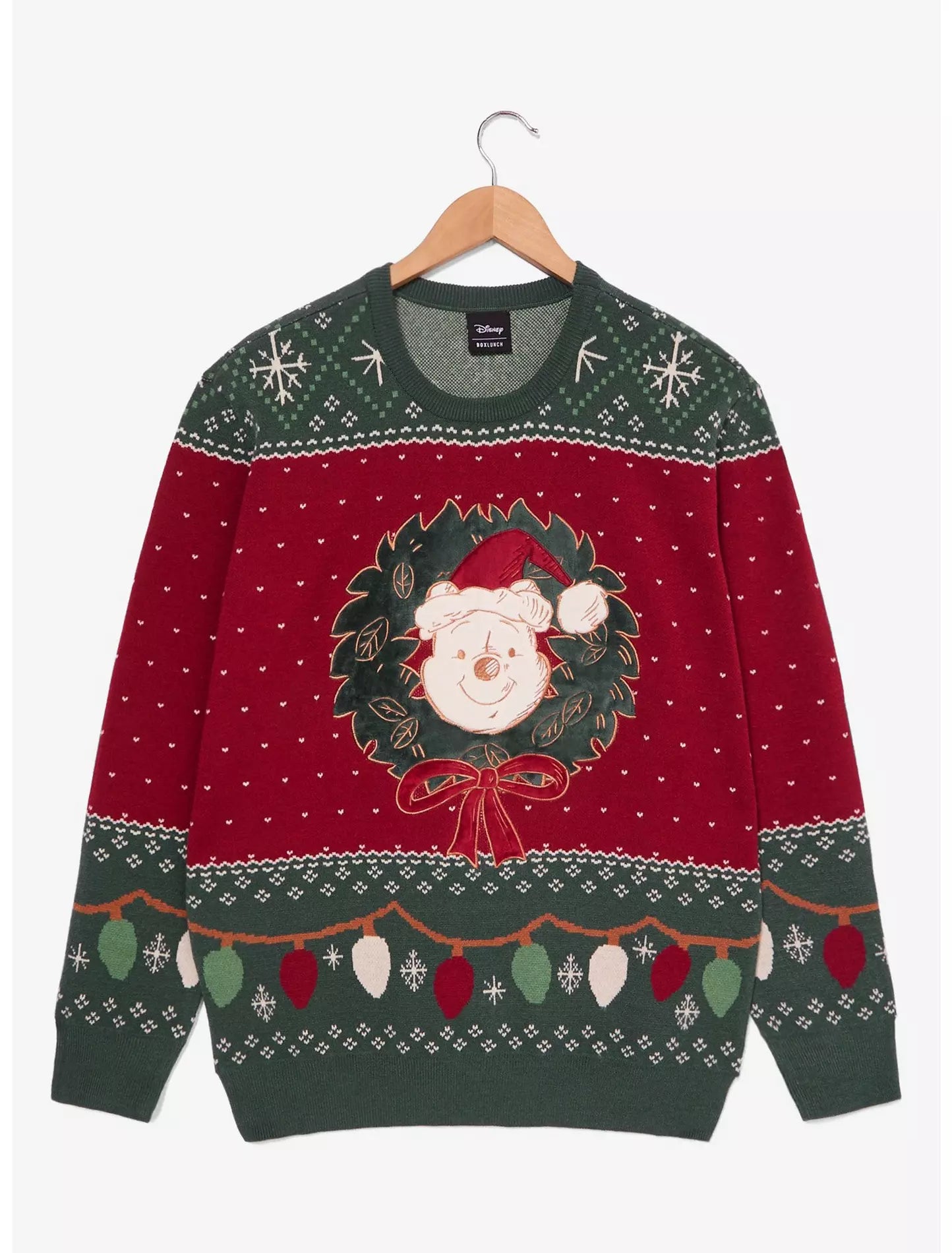 Suéter Navideño Disney Winnie the Pooh Guirnalda Ugly Sweater