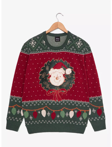 Suéter Navideño Disney Winnie the Pooh Guirnalda Ugly Sweater