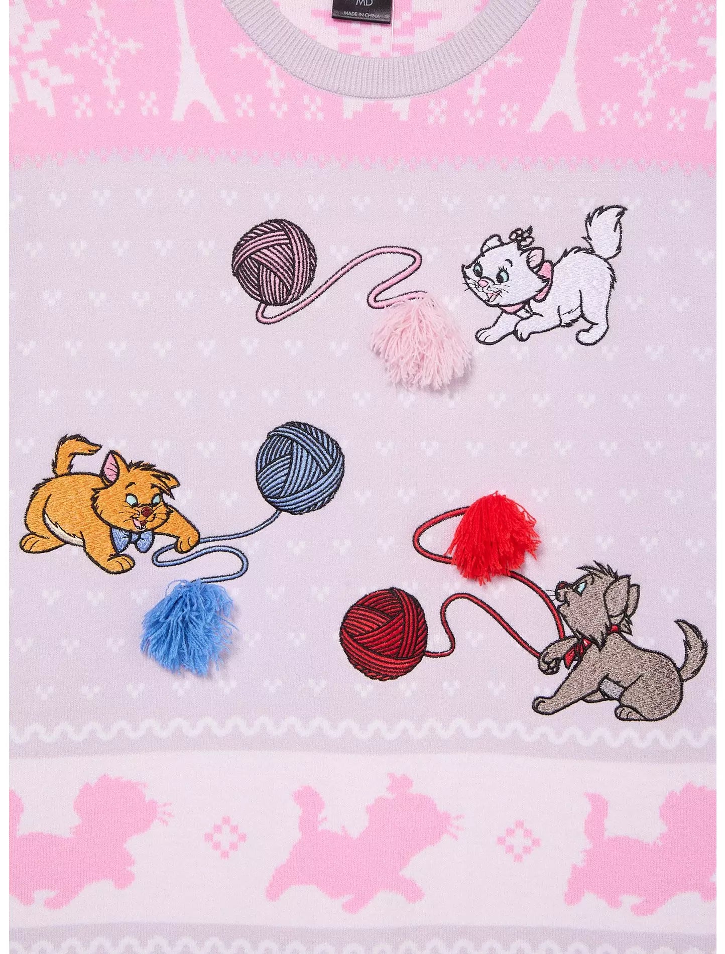 Suéter Navideño Aristogatos Gatos con Estambre Disney Ugly Sweater