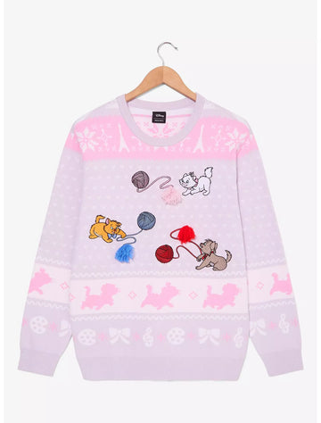 Suéter Navideño Aristogatos Gatos con Estambre Disney Ugly Sweater