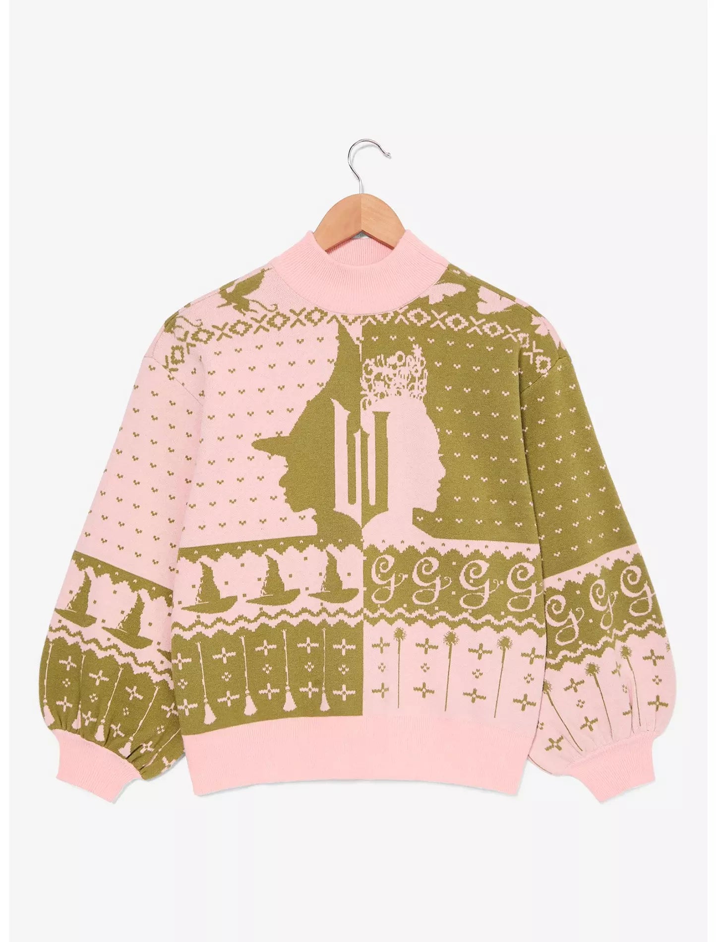 Suéter navideño de mujer Wicked Glinda y Elphaba Ugly Sweater