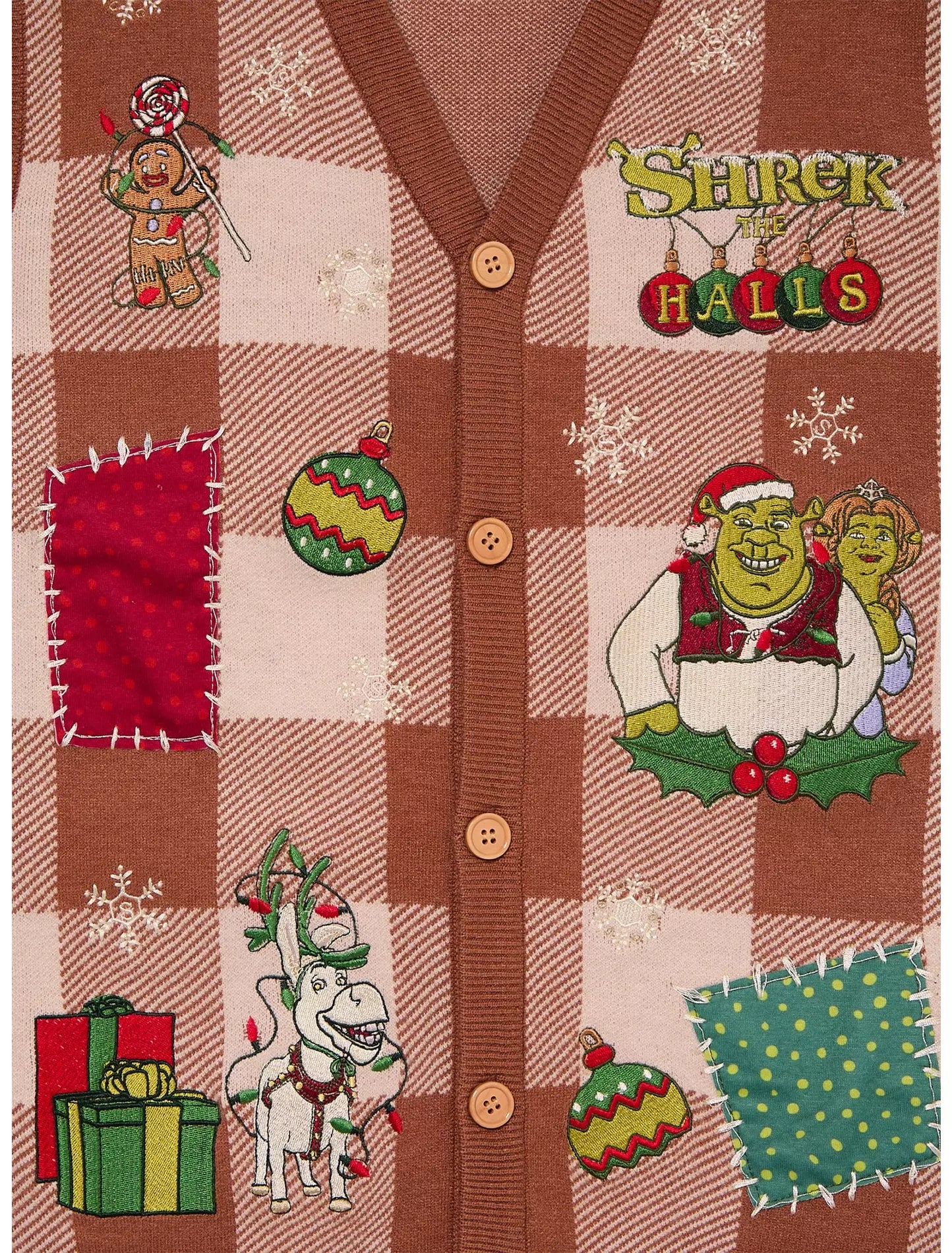 Chaleco Navideño Shrek a Cuadros Ugly Sweater DreamWorks