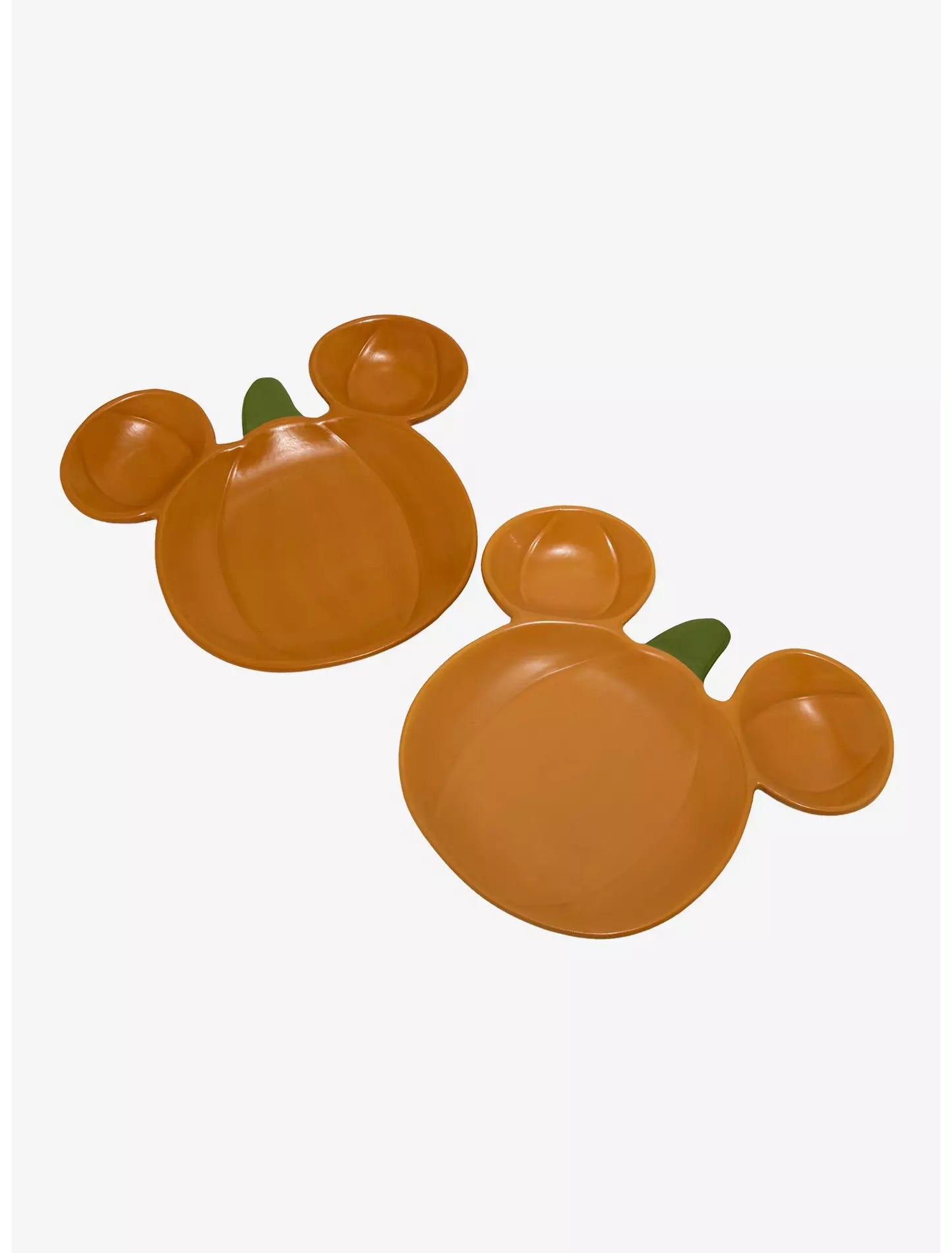 Mickey Mouse Juego de platos para botanas con silueta de calabaza Disney