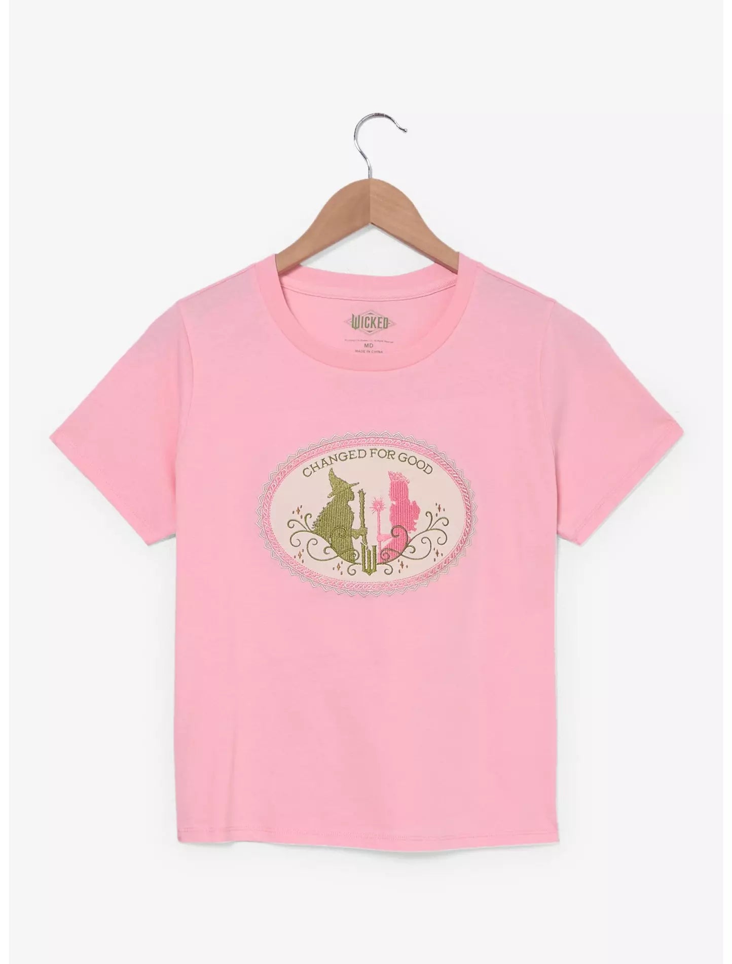 Camiseta bordada Wicked Elphaba & Glinda para mujer