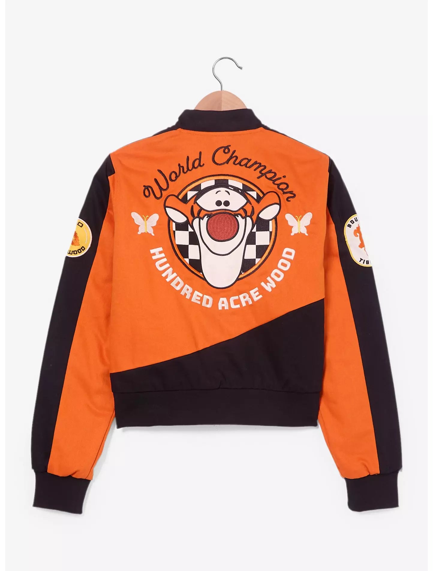 Disney Chamarra Moto Winnie the Pooh Tigger Cropped para Mujer