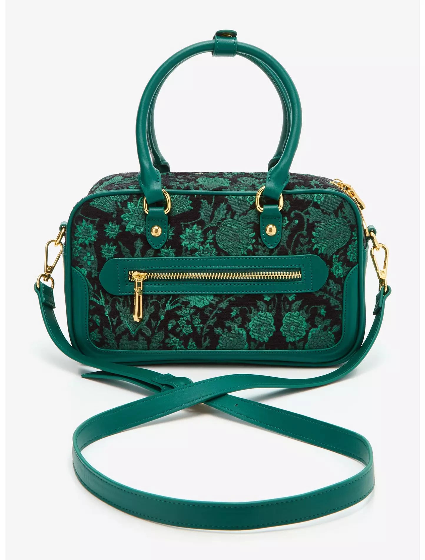 Bolso Wicked Oz Green Floral con cadena decorativa