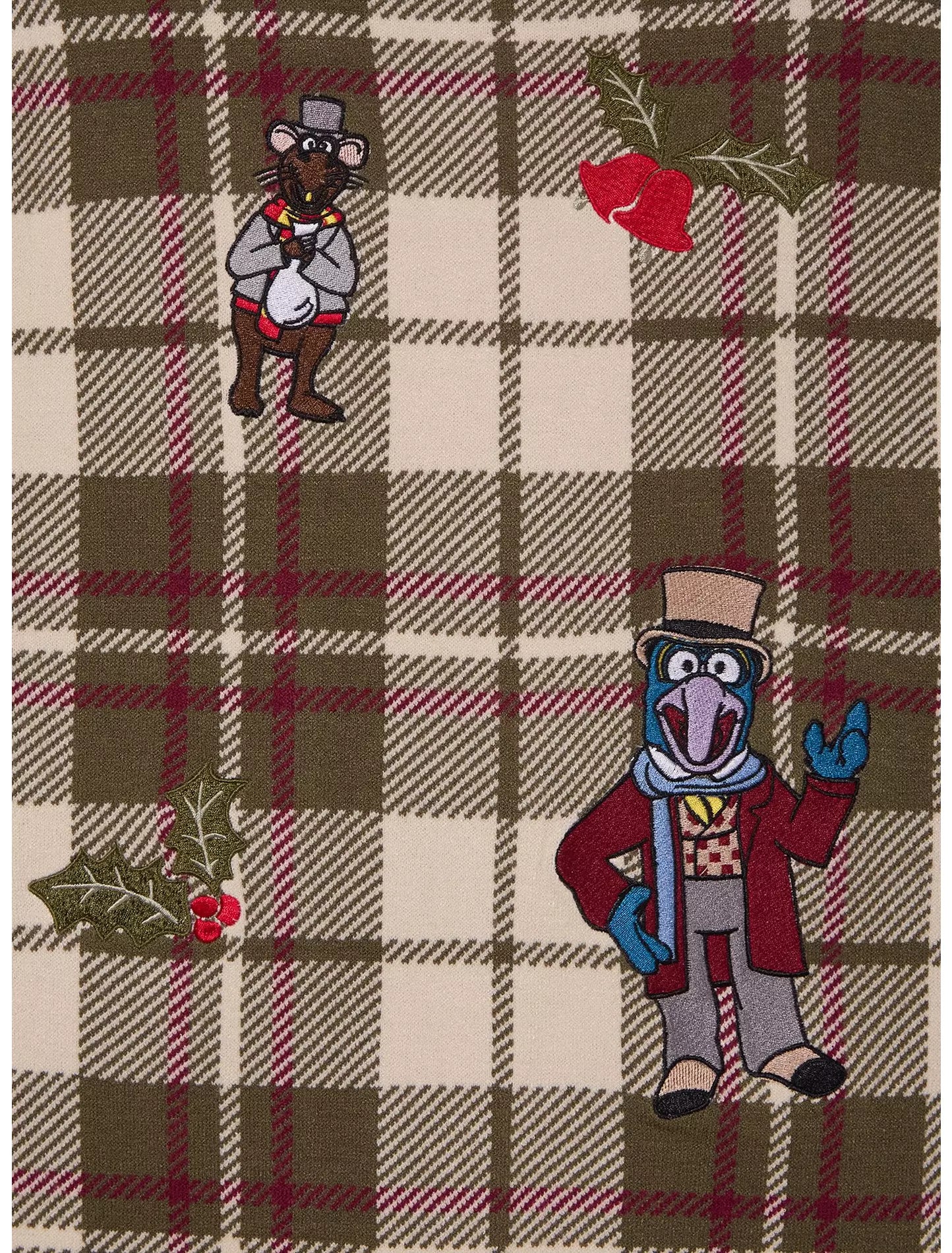 Chaleco de Punto a Cuadros Bordado The Muppets Christmas Carol