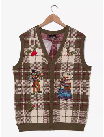 Chaleco de Punto a Cuadros Bordado The Muppets Christmas Carol