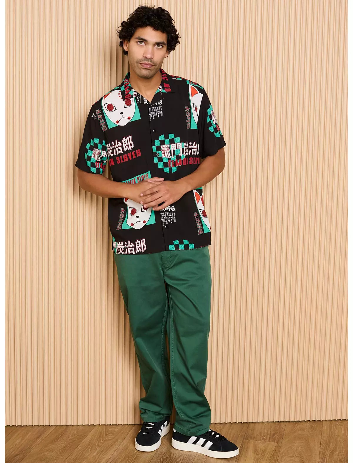 Demon Slayer: Kimetsu no Yaiba Tanjiro's Mask Allover Camisa Unisex