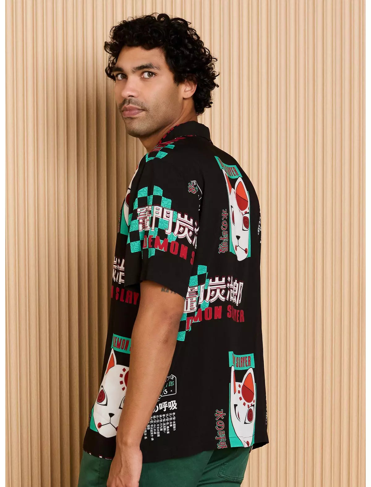 Demon Slayer: Kimetsu no Yaiba Tanjiro's Mask Allover Camisa Unisex