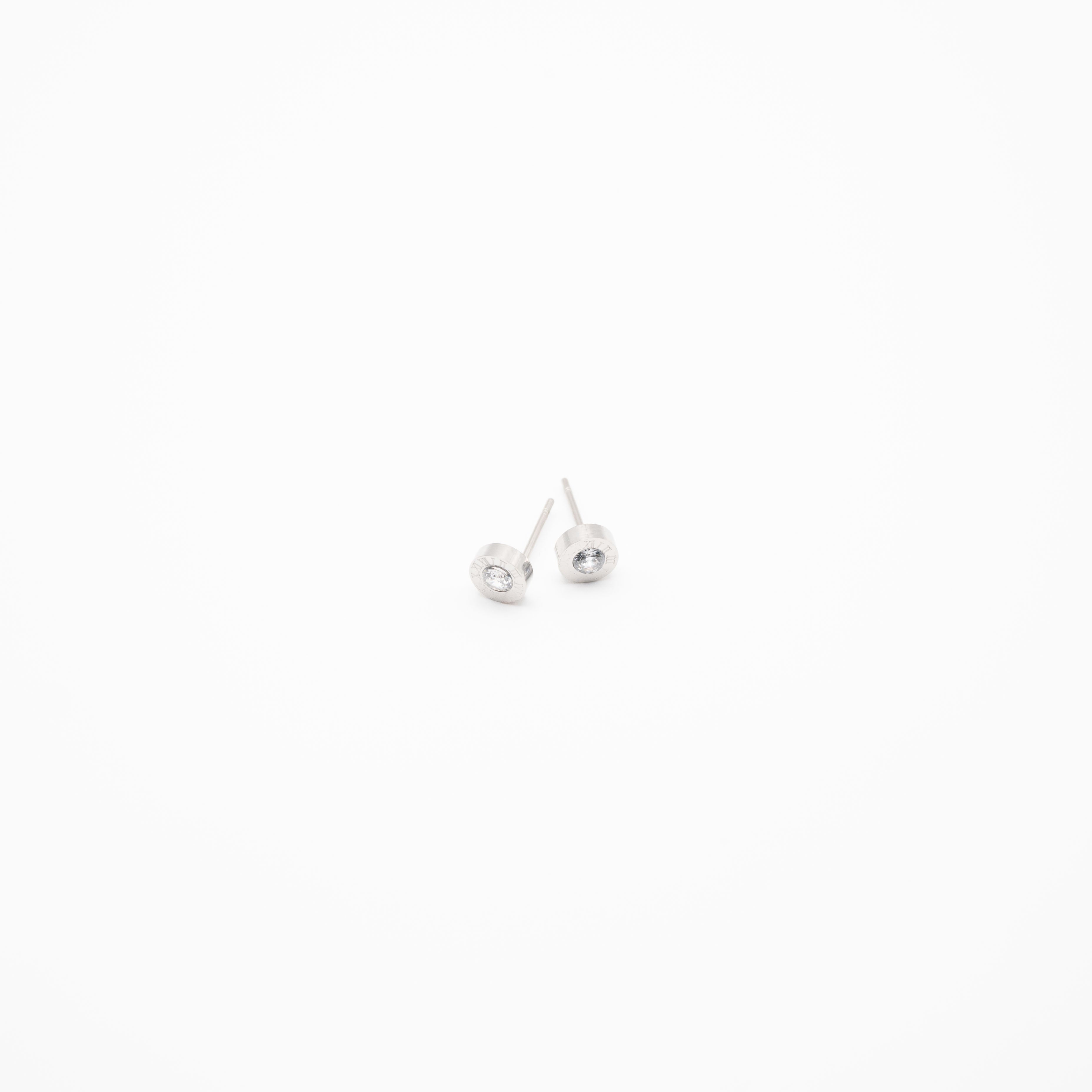 Aretes De Reloj Con Circonia