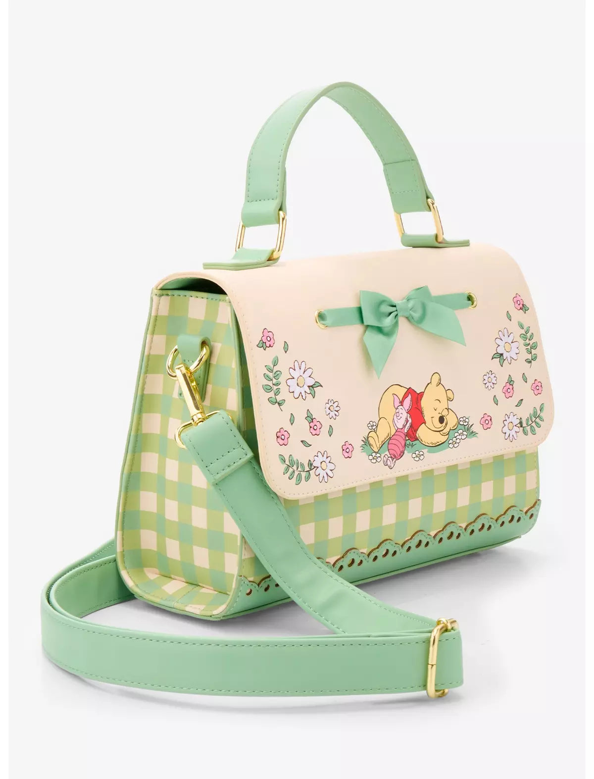 Winnie Pooh Bolsa Crossbody Floral Gingham