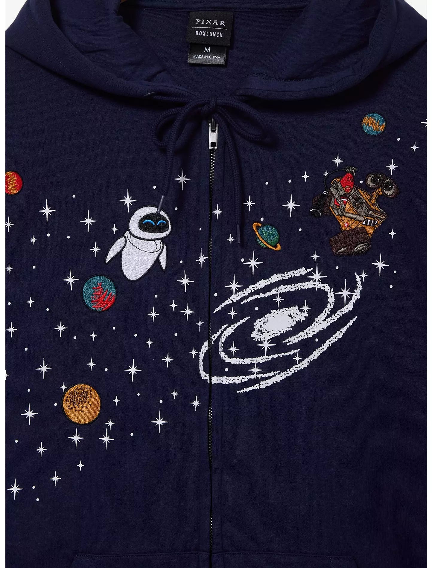 Hoodie con Zipper Wall-E y Eve Bordado Disney Pixar