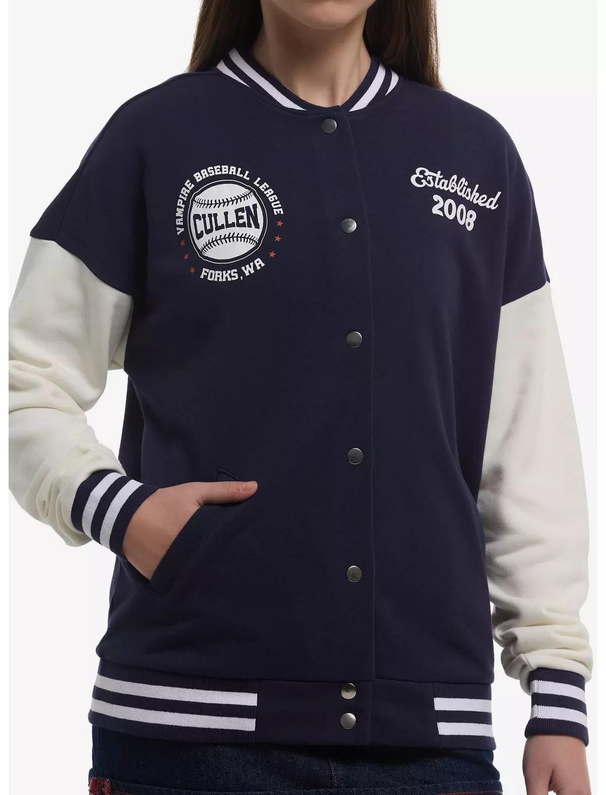 TWILIGHT Twilight Cullen Baseball Girls Varsity Chamarra Crepusculo