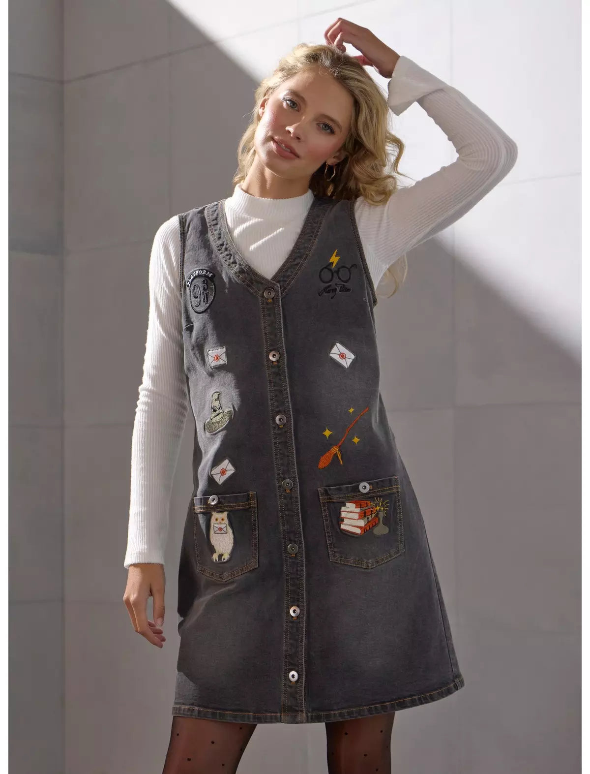 Harry Potter Icons Denim Vestido Mezclilla