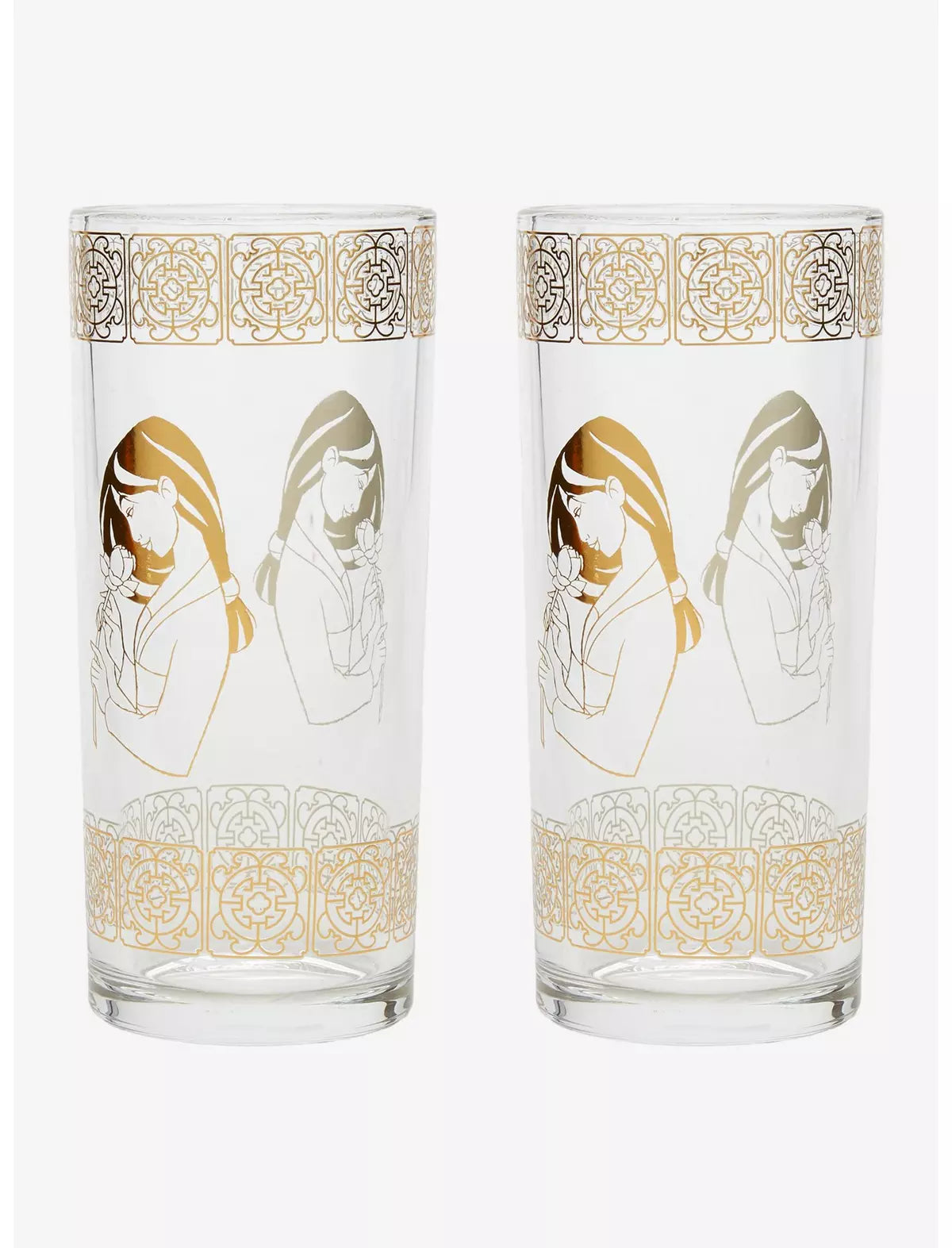 Mulan Set De Vasos Dorados