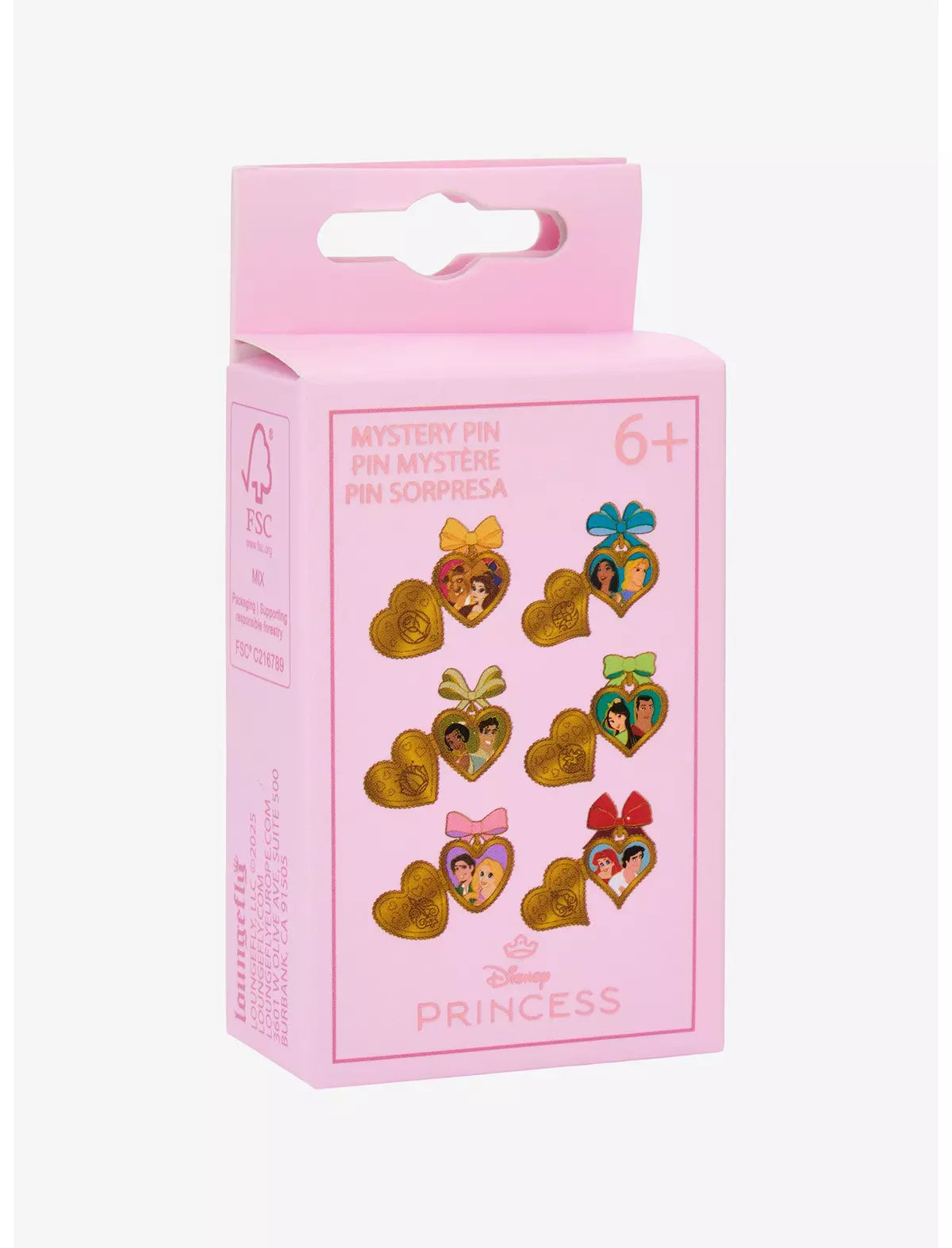 Princesas Disney Pin Relicario Caja Misteriosa