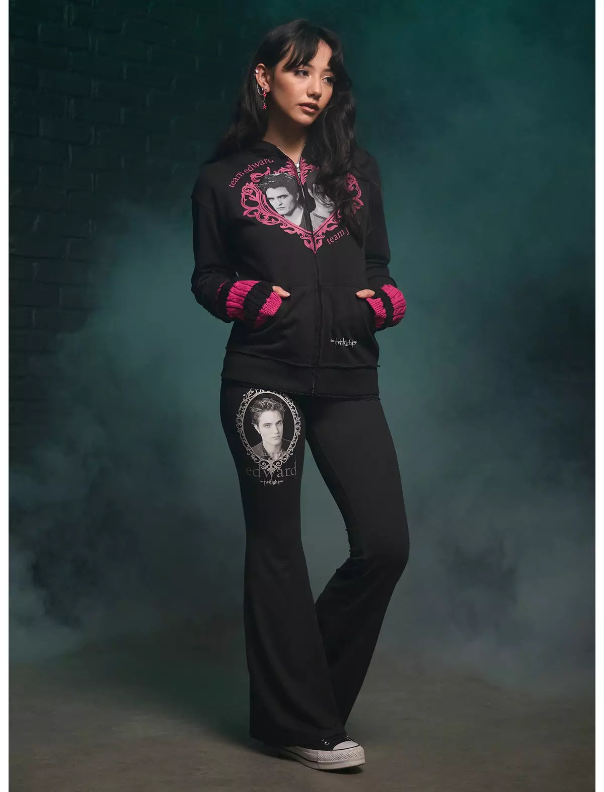 The Twilight Saga Hearts Arm Warmer Hoodie Sudadera Crepusculo