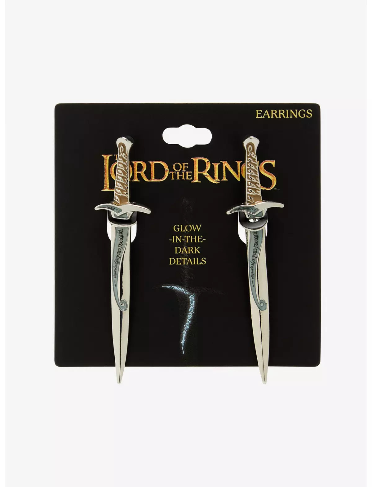 Señor De Los Anillos Aretes Espada Brilla Obscuridad