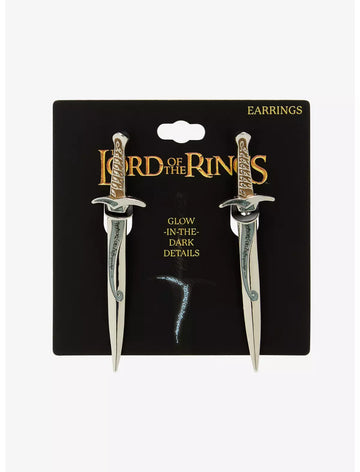 Señor De Los Anillos Aretes Espada Brilla Obscuridad