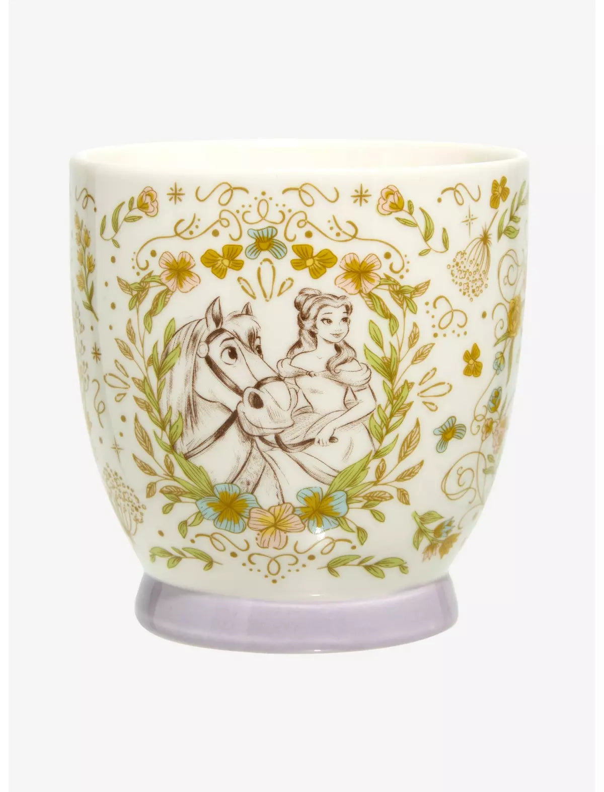 Taza Floral De Rapunzel, Cenicienta, Bella y Máximo de Enredados Disney