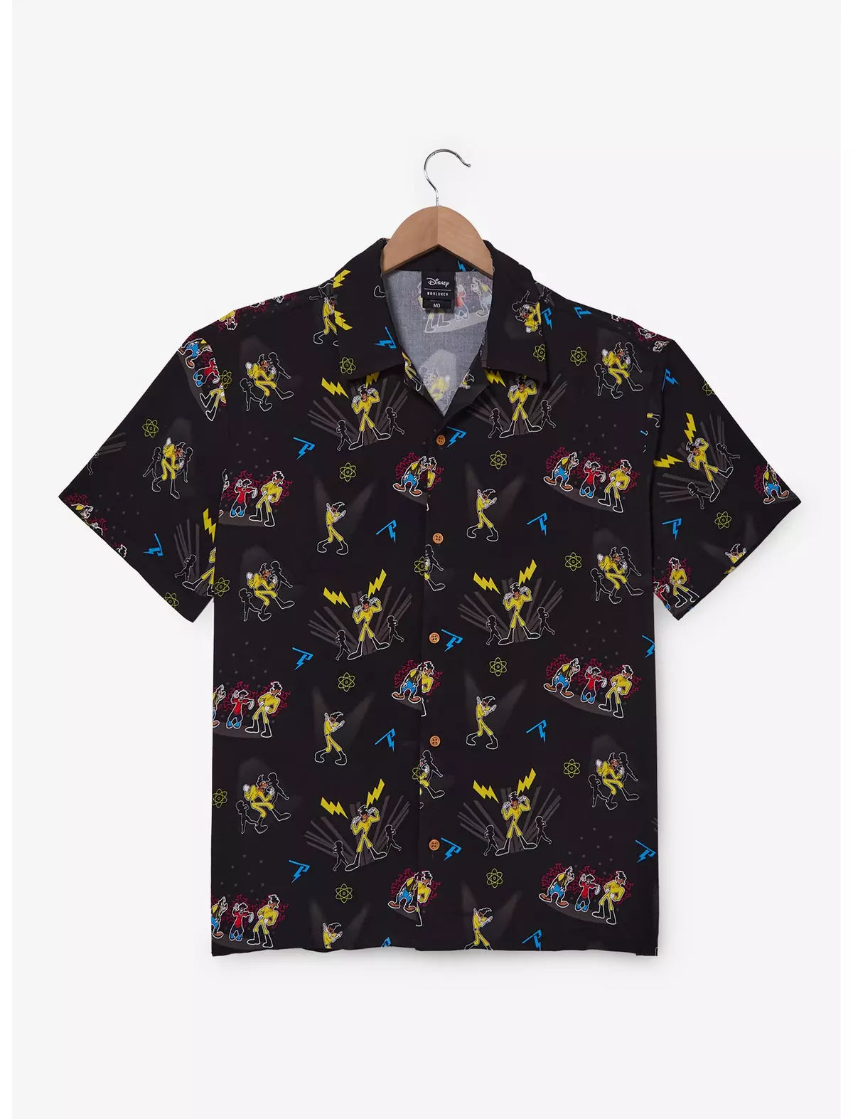 Disney A Goofy Movie Powerline Allover Camisa Botones