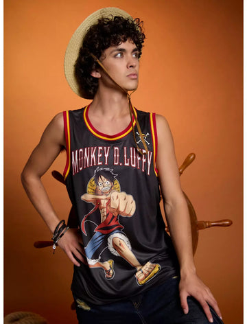 One Piece Luffy Wanted Basketball Jersey