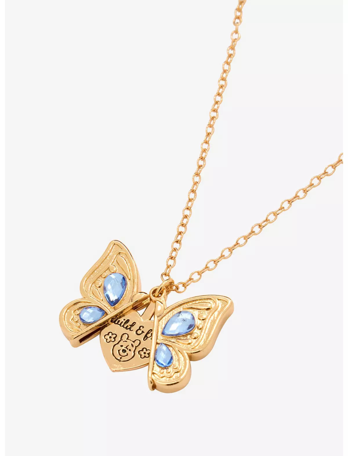 Winnie Pooh Collar Mariposa Relicario