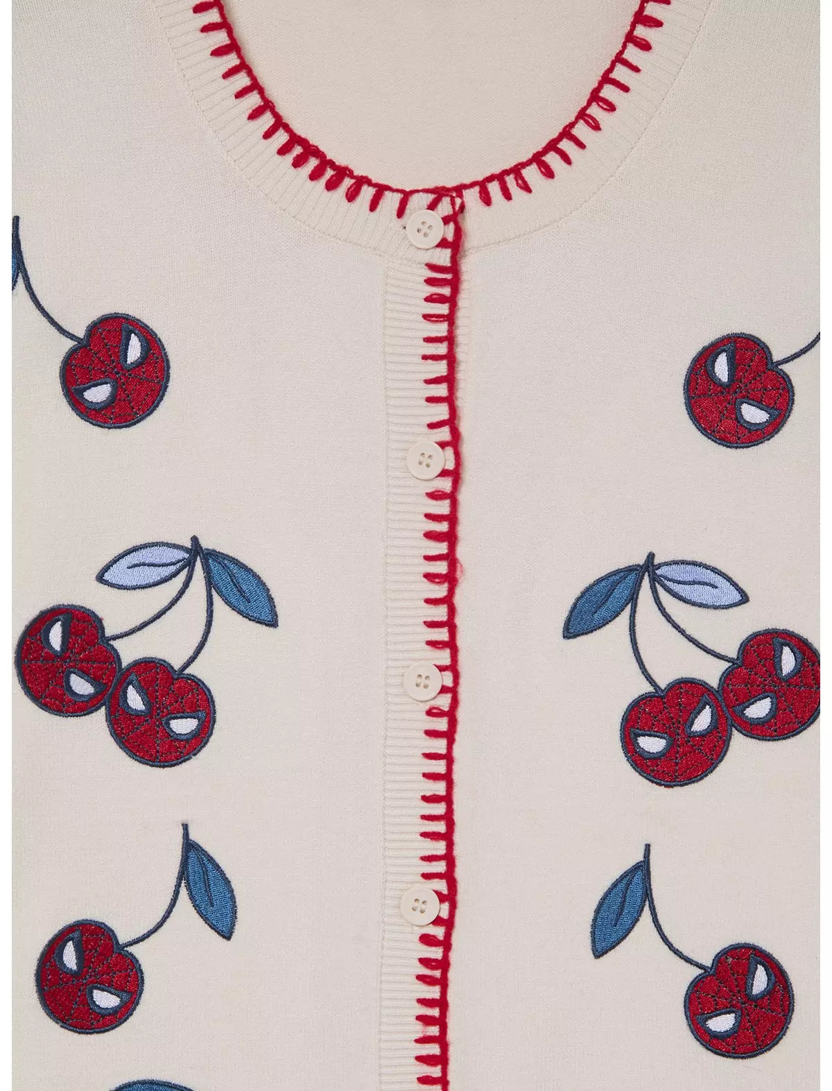 Spider Man Sueter Hombre Araña Cardigan Cerezas