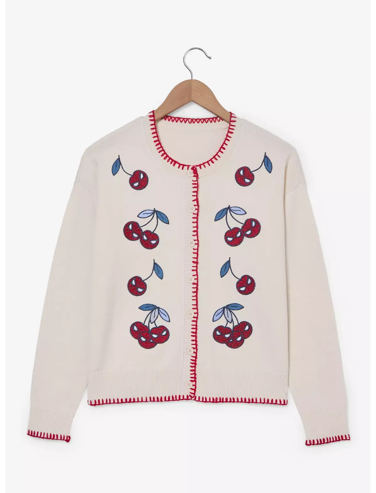 Spider Man Sueter Hombre Araña Cardigan Cerezas