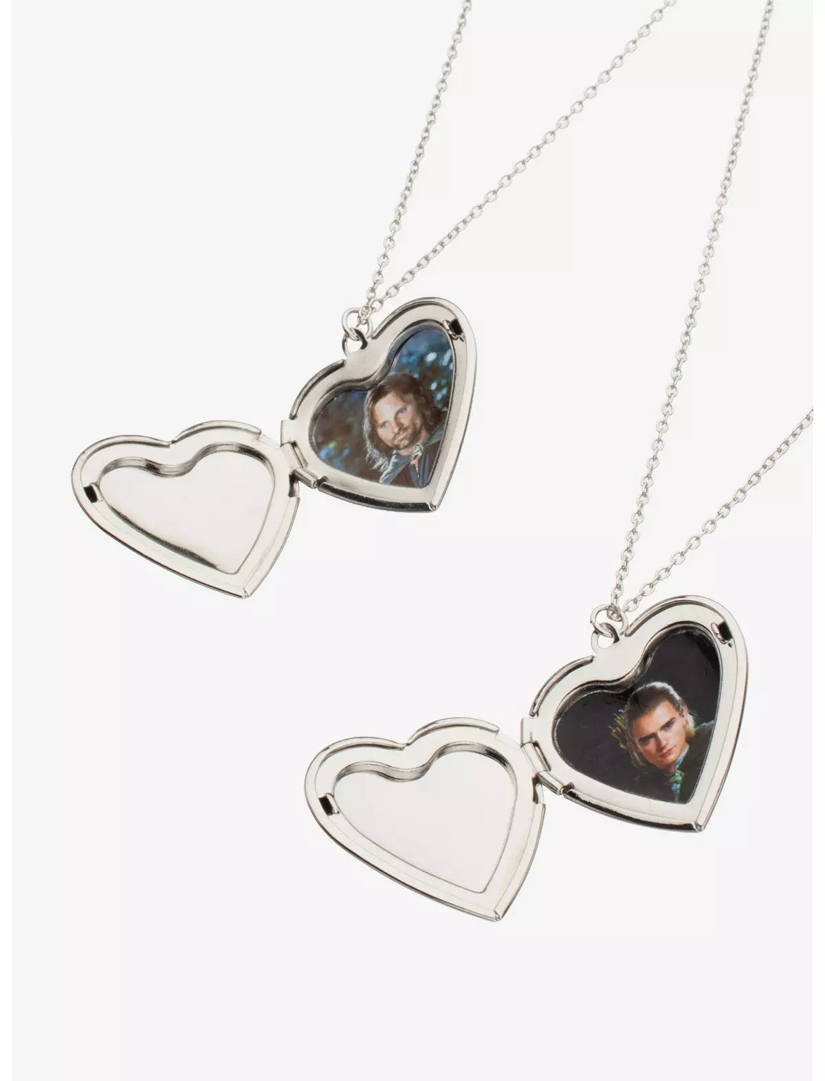 Lord Of The Rings Aragorn & Legolas Relicario Collar Set Corazon