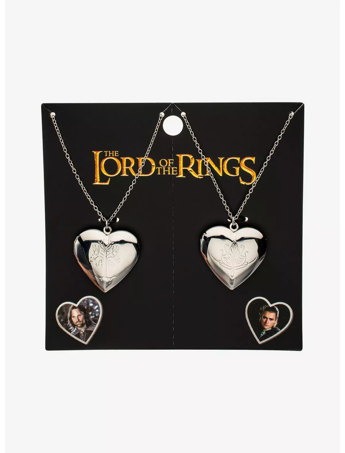 Lord Of The Rings Aragorn & Legolas Relicario Collar Set Corazon