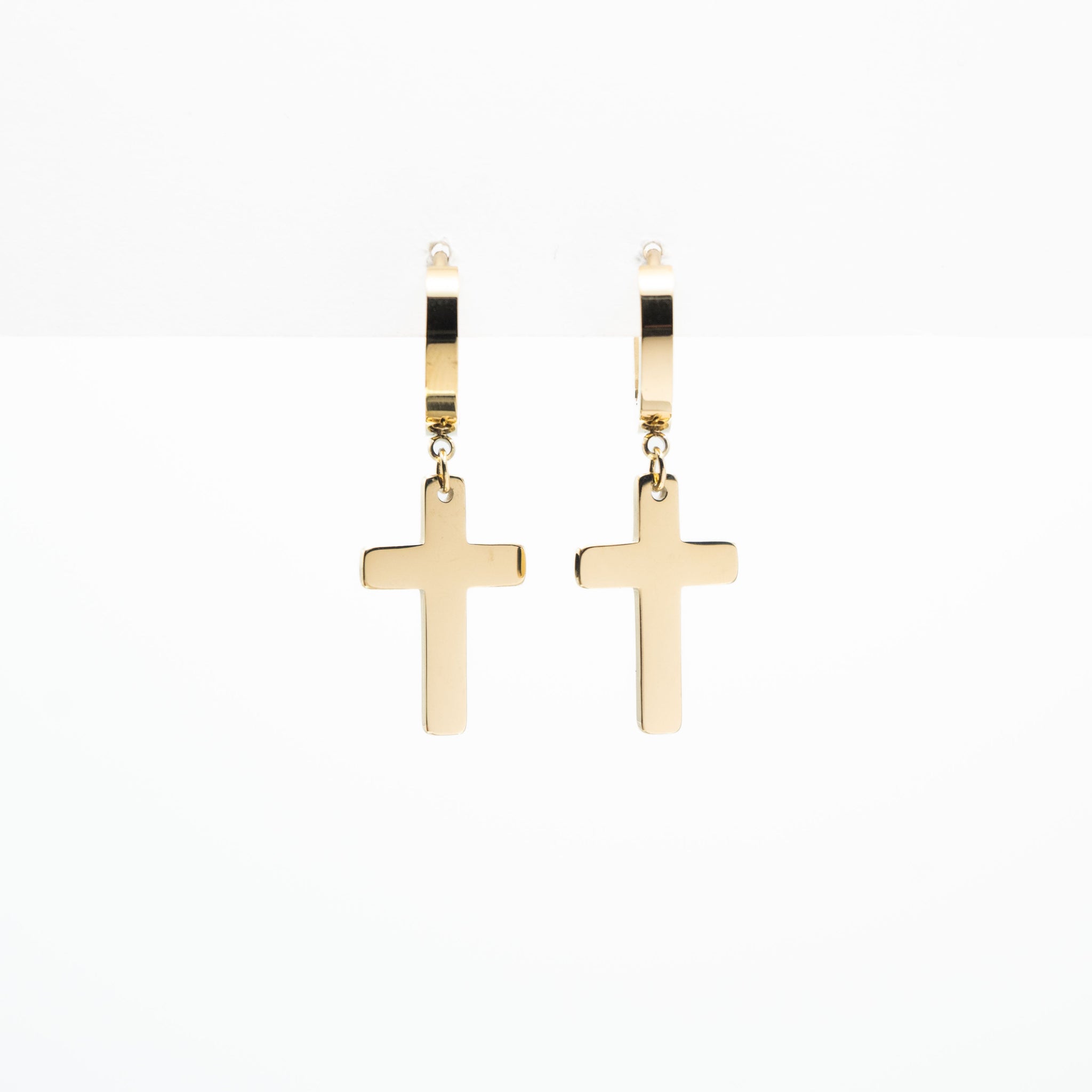 Aretes De Cruz Colgante